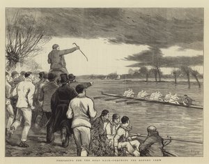 Préparation pour la course de bateaux, entraînement de l
